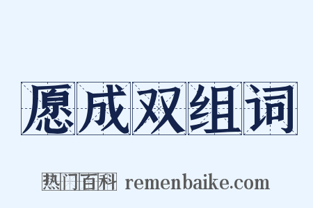 愿成双组词是什么意思的图片